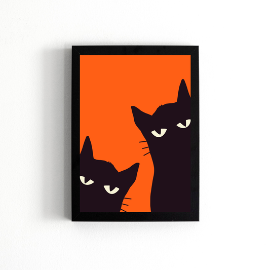 Twin Gaze Cat Art